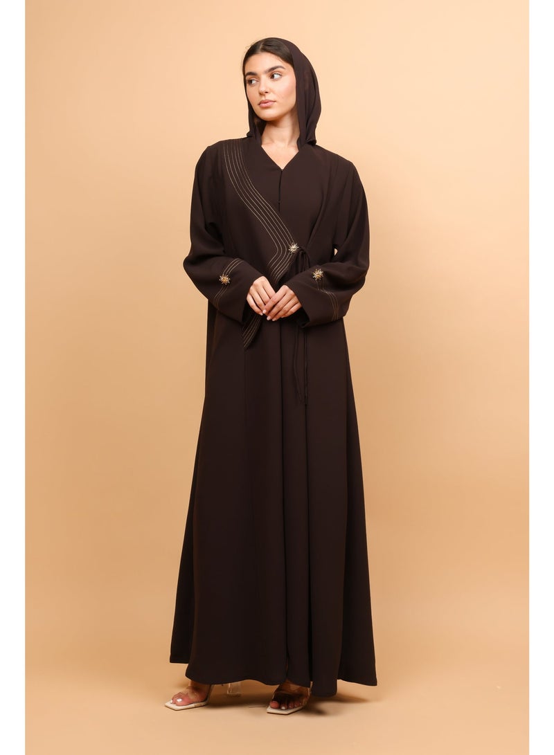 IKKXA Opulent Earth Drawstring Abaya - Image 3